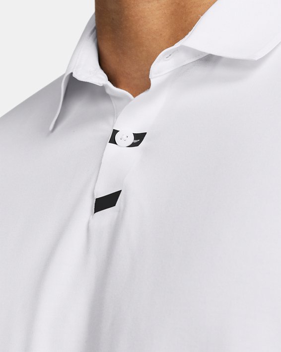 Men's UA Tour Tips Bonded Polo in White image number 4